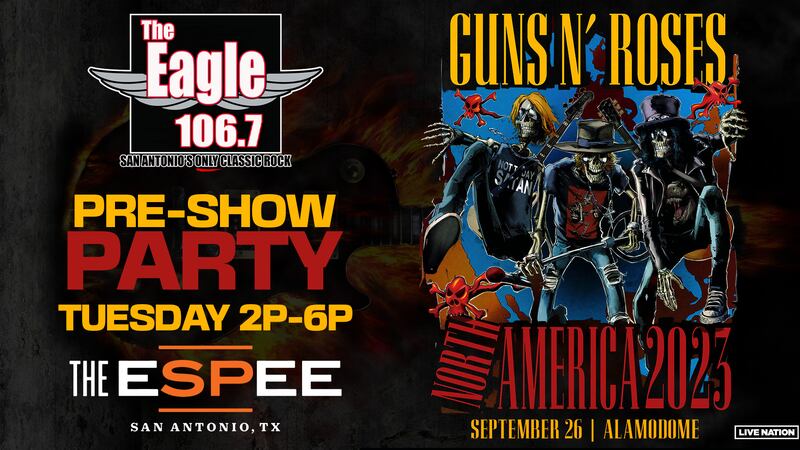 Win Guns N Roses Tickets at The Eagle Pre-Show Party Tuesday Night with Joe Calgaro