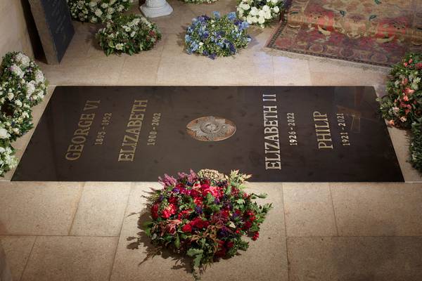Queen Elizabeth II dies: Photo released of ledger stone installed at final resting place