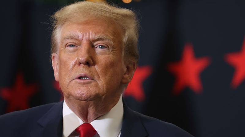 WATERLOO, IOWA - DECEMBER 19: Republican presidential candidate and former U.S. President Donald Trump looks on during a campaign event on December 19, 2023 in Waterloo, Iowa. Iowa Republicans will be the first to select their party's nomination for the 2024 presidential race, when they go to caucus on January 15, 2024. (Photo by Scott Olson/Getty Images)