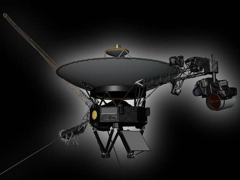 An artist's concept of the Voyager spacecraft.