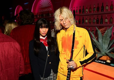 LOS ANGELES, CALIFORNIA - OCTOBER 27: (L-R) Megan Fox and Machine Gun Kelly attend the Annual Casamigos Halloween Party on October 27, 2023 in Los Angeles, California. (Photo by Matt Winkelmeyer/Getty Images for Casamigos)